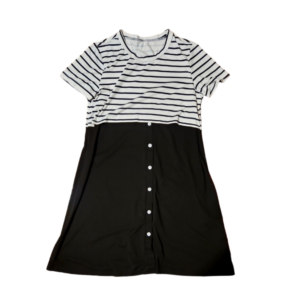 Maternity Striped Nursing Dress